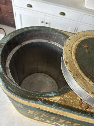 Rare Large Early 20thC Ice Cream Serving Container - Original Paint