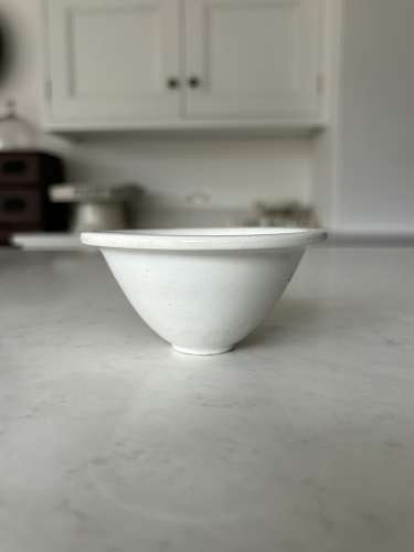 Edwardian White Ironstone Lightning Egg Separator -Excellent Condition