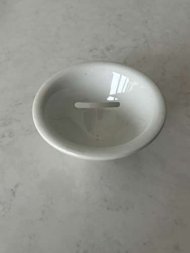 Edwardian White Ironstone Lightning Egg Separator -Excellent Condition