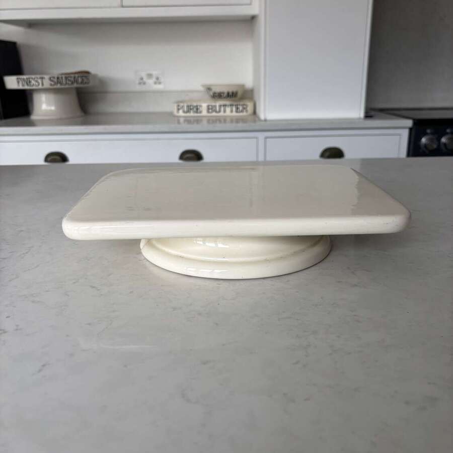 Early 20th Century White Ironstone Slab. Unusual Rectangular Top.