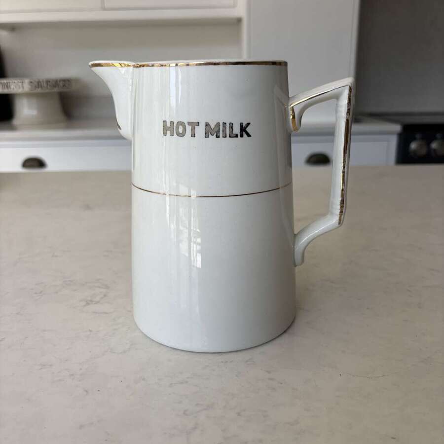 Edwardian White Ironstone Hot Water Jug - Lovely Condition