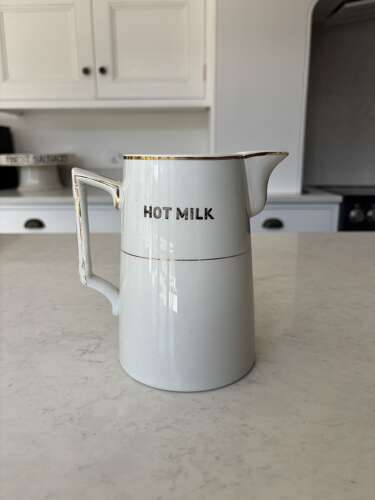Edwardian White Ironstone Hot Water Jug - Lovely Condition