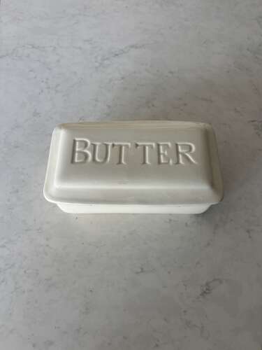 Edwardian White Ironstone Rectangular Butter Dish