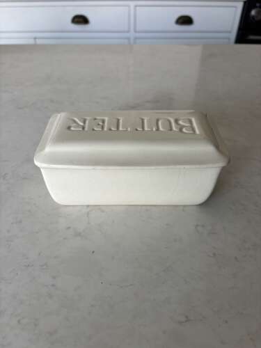 Edwardian White Ironstone Rectangular Butter Dish