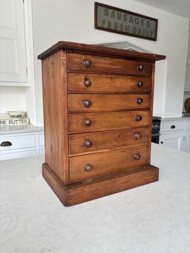 Late Victorian Flight of Six Drawers - Originally an Egg Specimen Chest