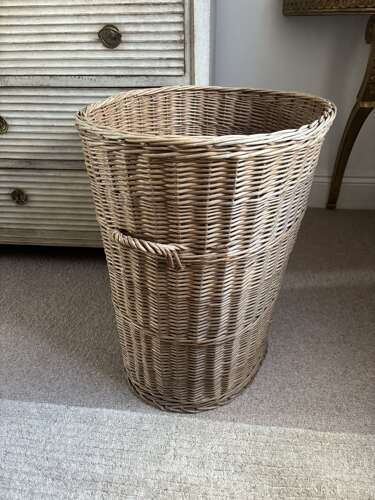 Early 20thC Basket with Side Handles - Perfect Log or Laundry Basket