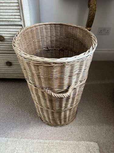 Early 20thC Basket with Side Handles - Perfect Log or Laundry Basket