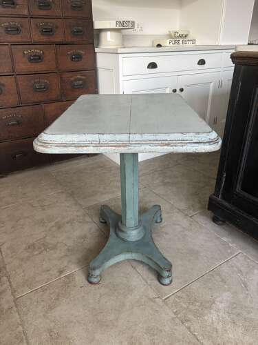 Antique Rectangular Top Pedestal Side or Sofa Table