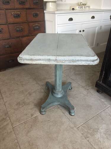 Antique Rectangular Top Pedestal Side or Sofa Table