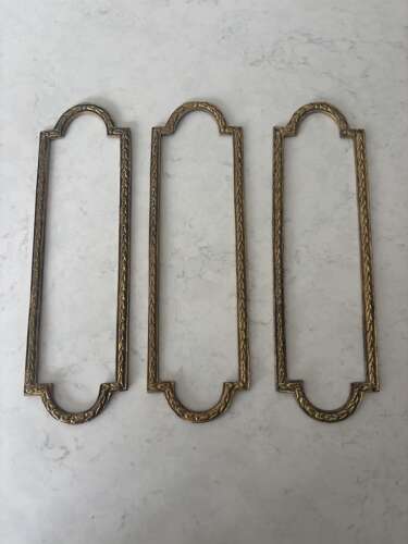 Three Early 20thC Gilt Brass Ormolu Door Finger Plates