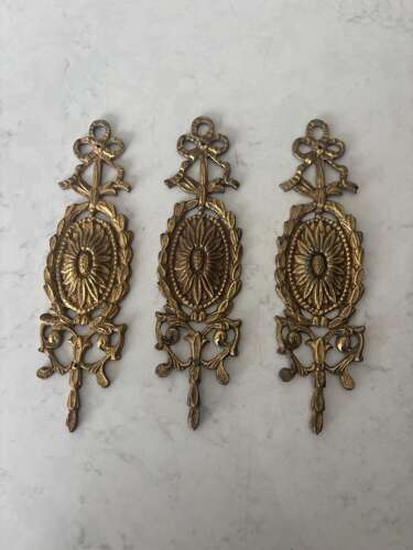 Three Early 20thC Gilt Brass Ormolu Door Finger Plates