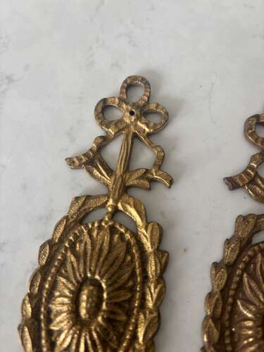 Three Early 20thC Gilt Brass Ormolu Door Finger Plates