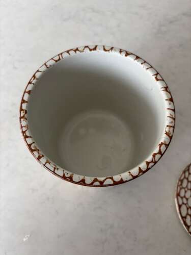 Edwardian Maling Brown Cobblestone Kitchen Storage Jar with Lid - Sago