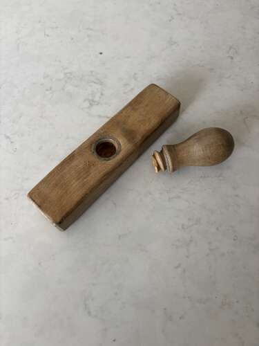 Late Victorian Treen Butter Stamp - R Barrie