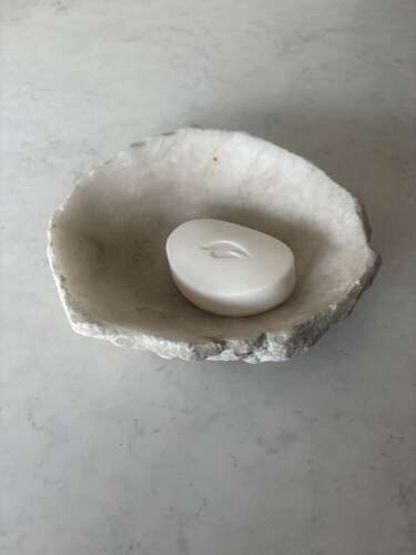Ancient Geode of Celestine. Makes great soap dish.