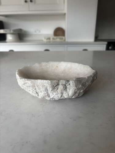 Ancient Geode of Celestine. Makes great soap dish.