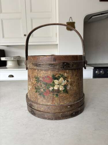 Late Victorian Coopered Flour Barrel - Lovely Original Paint