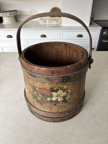 Late Victorian Coopered Flour Barrel - Lovely Original Paint