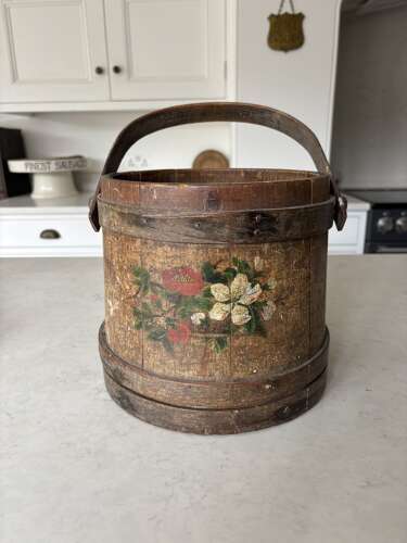 Late Victorian Coopered Flour Barrel - Lovely Original Paint