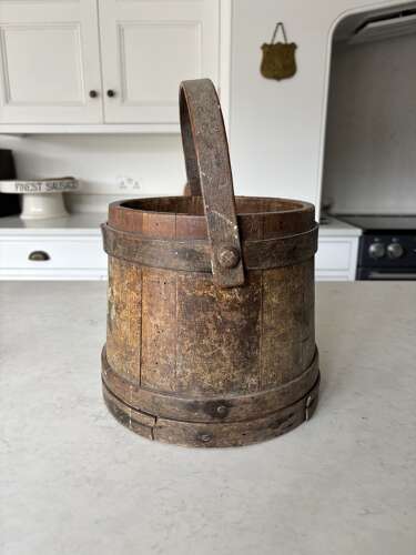 Late Victorian Coopered Flour Barrel - Lovely Original Paint