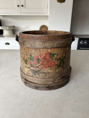 Late Victorian Coopered Flour Barrel - Lovely Original Paint