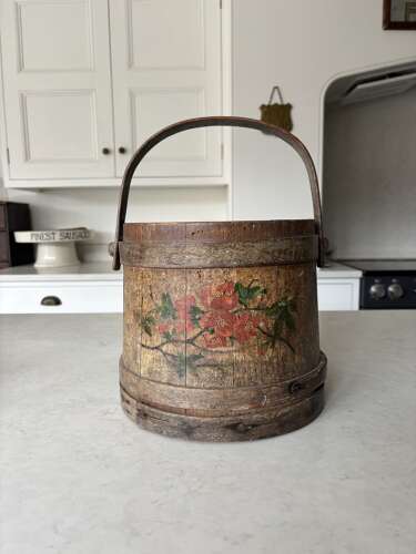Late Victorian Coopered Flour Barrel - Lovely Original Paint