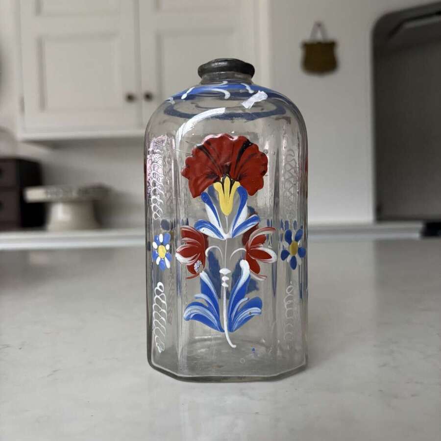 18th Century Enamelled Dutch Bottle -