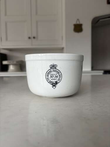 Edwardian White Ironstone The Queens Pudding Boiler No 14