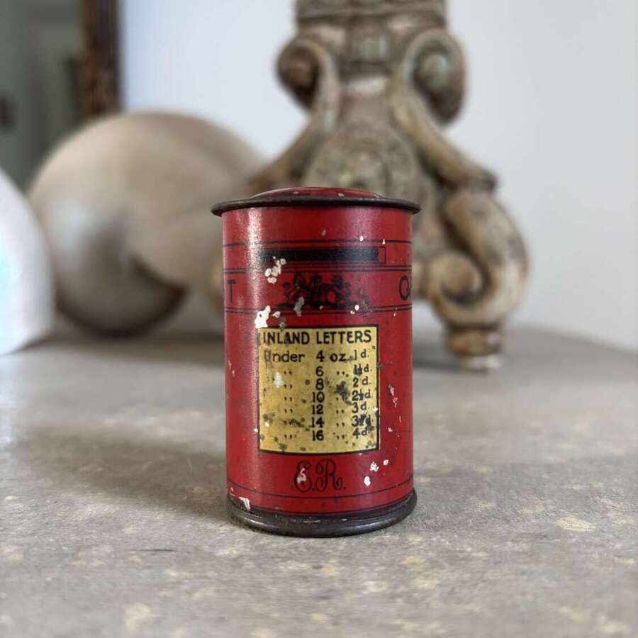 Rare, Tiny 1950s ER British Post Box Tin