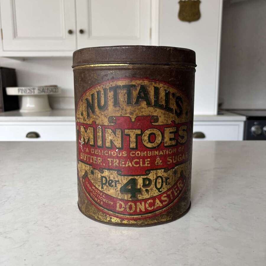 Early 20thC Nuttalls Mintoes Tin - Great Advertising Piece