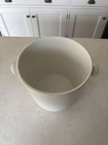 Edwardian White Ironstone Pail - Perfect Wine Champagne Cooler