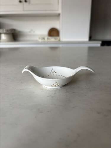 Early 20th Century White Tea Strainer - Mint Condition