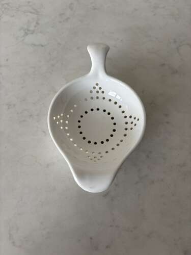 Early 20th Century White Tea Strainer - Mint Condition