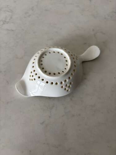 Early 20th Century White Tea Strainer - Mint Condition