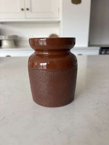 1960s Langley Kitchen Storage Jar with Orginal Lid - Coffee