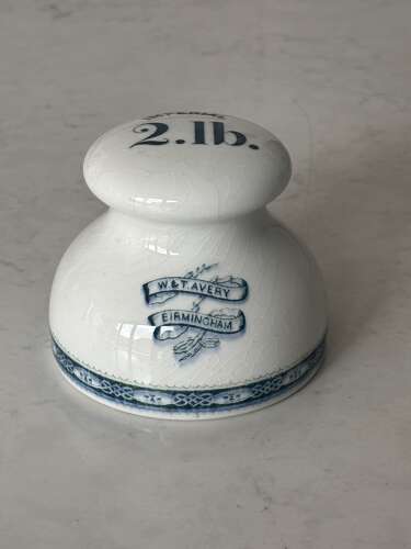 Superb Condition WT Avery Ceramic 2lb Imperial Weight