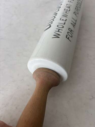 Edwardian Advertising Ironstone Rolling Pin - Allinson Wholemeal Flour