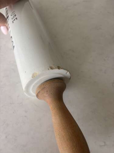 Edwardian Advertising Ironstone Rolling Pin - Allinson Wholemeal Flour