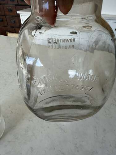 Early 20thC Rare Shape Glass Shop’s Advertising Jar - Rowntrees Pastilles
