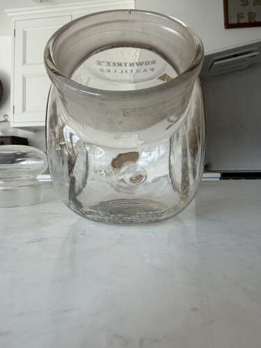 Early 20thC Rare Shape Glass Shop’s Advertising Jar - Rowntrees Pastilles