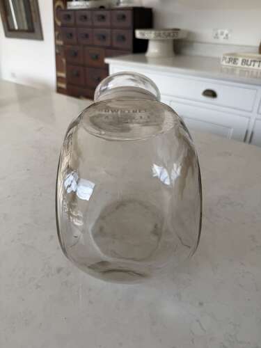 Early 20thC Rare Shape Glass Shop’s Advertising Jar - Rowntrees Pastilles