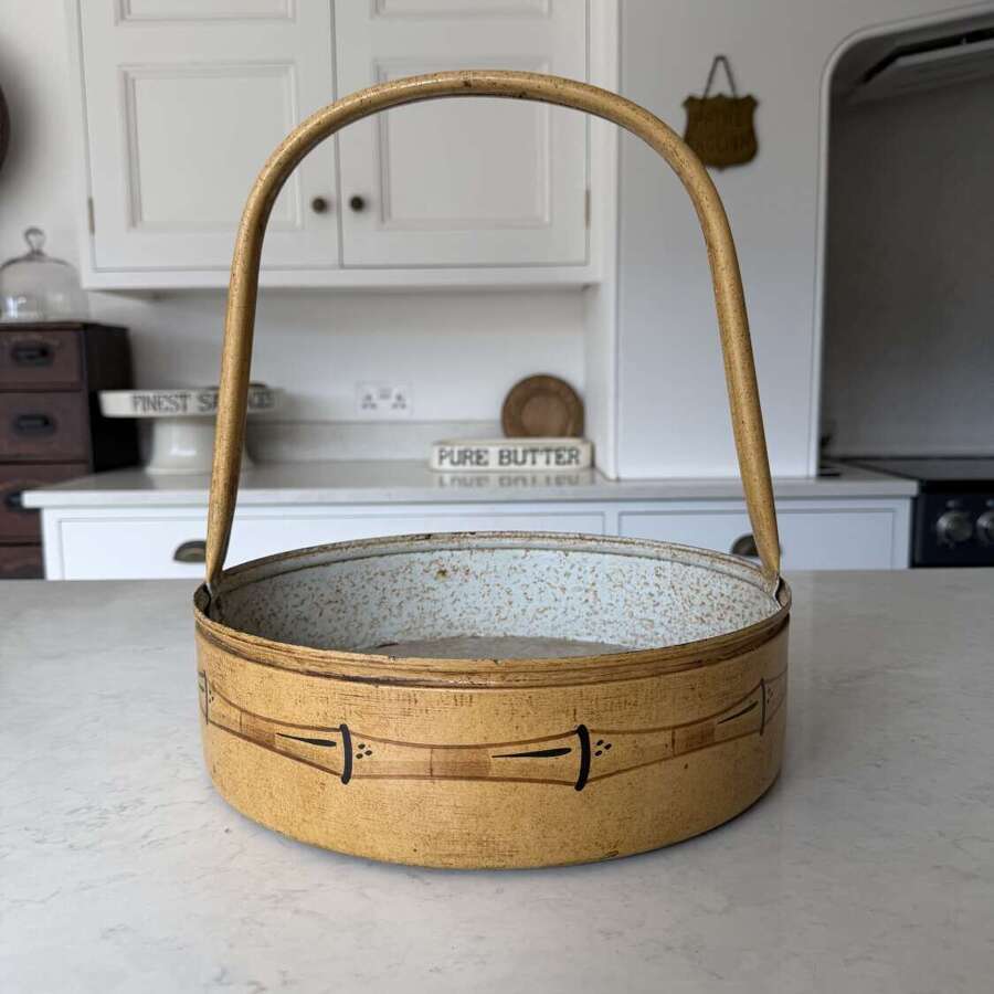 Late Victorian Toleware Drainer - Later Covered. Fantastic Original Paint.