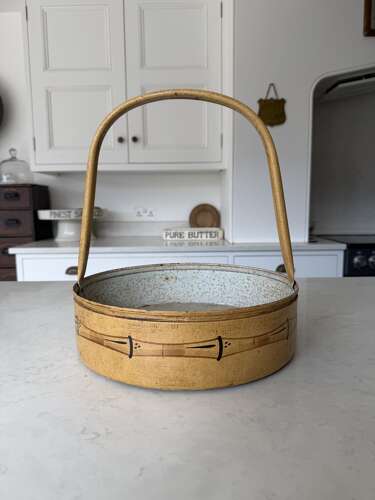 Late Victorian Toleware Drainer - Later Covered. Fantastic Original Paint.