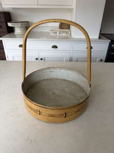 Late Victorian Toleware Drainer - Later Covered. Fantastic Original Paint.