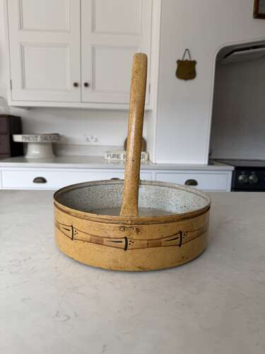 Late Victorian Toleware Drainer - Later Covered. Fantastic Original Paint.