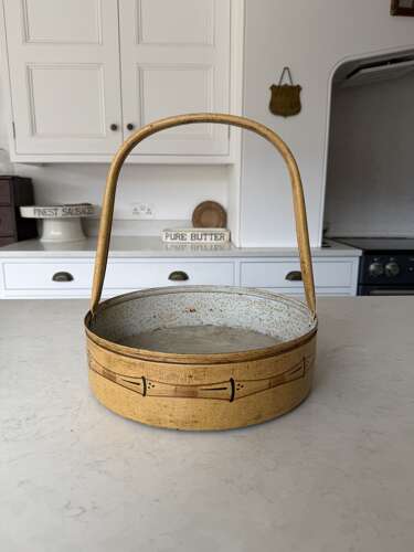 Late Victorian Toleware Drainer - Later Covered. Fantastic Original Paint.