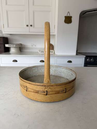 Late Victorian Toleware Drainer - Later Covered. Fantastic Original Paint.