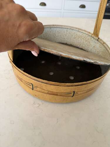 Late Victorian Toleware Drainer - Later Covered. Fantastic Original Paint.