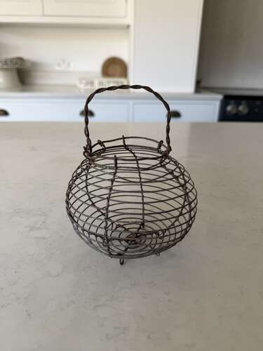 Early 20thC Wire Work Garlic Basket