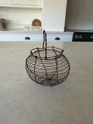 Early 20thC Wire Work Garlic Basket